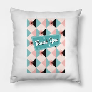 Thank You - Atomic Sunburst Blocks Mint 2 Pillow