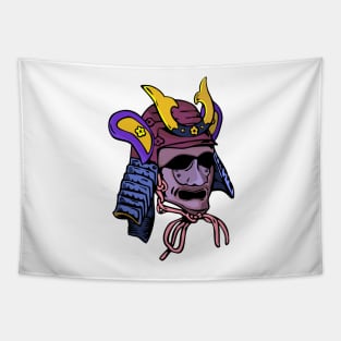 Kabuto Japanese Warrior Helmet Retro Tapestry