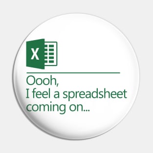 Oooh I Feel A Spreadsheet Coming On Pin