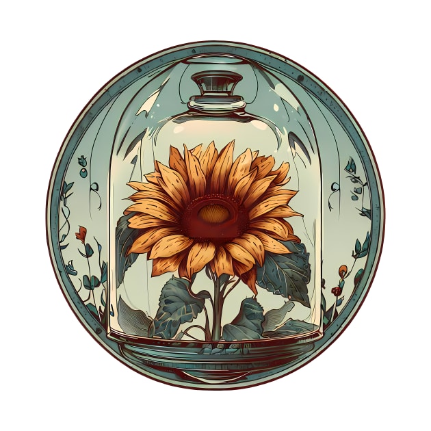 Sunflower Bell Jar by Once Upon A Tee