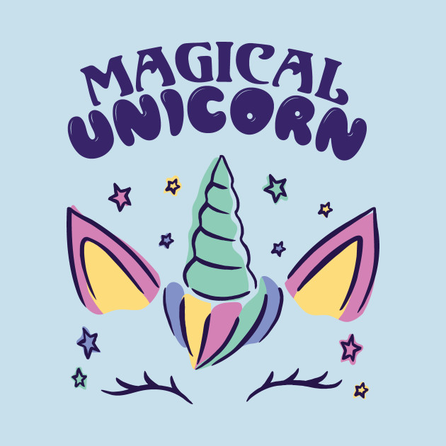 Disover Cute Magical Unicorn Rainbow Horn Girl - Unicorn Magic - T-Shirt