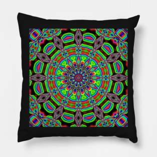 Psychedelic Trippy Acid LSD Art Pillow