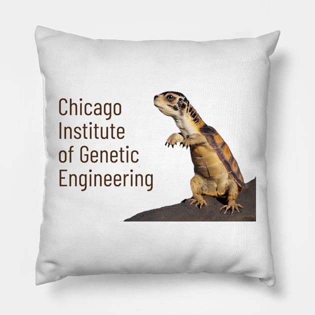 Chicago Institute of Genetic Engineering Parody Animal Hybrid Pillow by donovanh