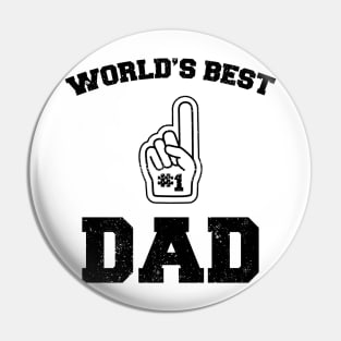 World's Best Dad Father's Day Daddy Sport Distressed Pin