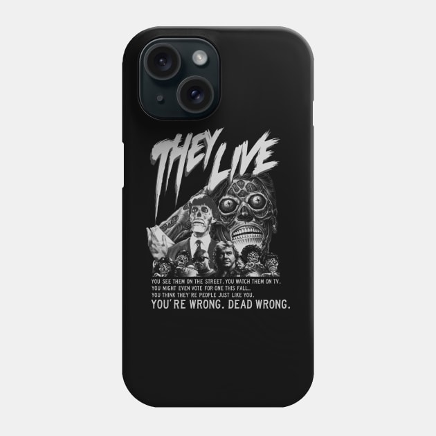 They Live, Classic Sci-Fi, (Black & White) Phone Case by The Dark Vestiary