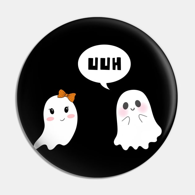 Halloween Uhh Ghost Pin by Double E Design