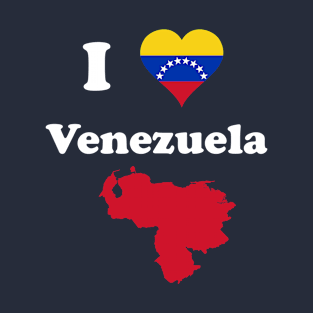 I Love VZLA - Venezuela Heart Flag T-Shirt T-Shirt