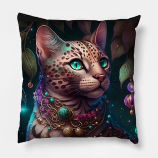 Luminous Bengal Cat Pillow