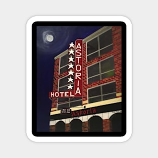 Astoria Hotel At Night Magnet