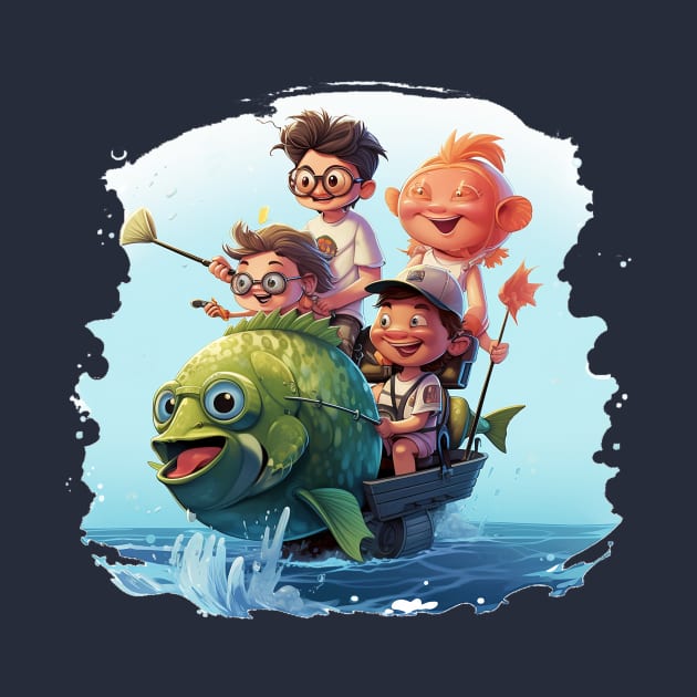 Kids on boat by Nader’s Design