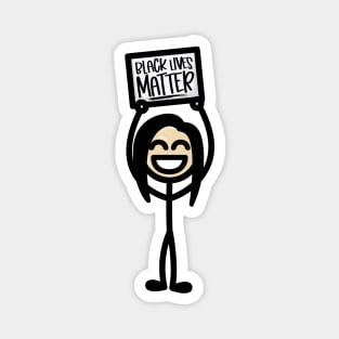 Stick Girl 2 - Black Lives Matter Magnet