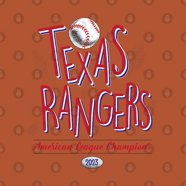 Texas Rangers Baseball Champs 2023 by fineaswine