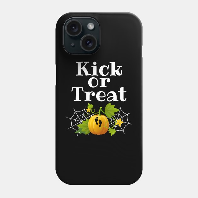 Kick or treat Halloween Pregnancy Phone Case by JustBeSatisfied