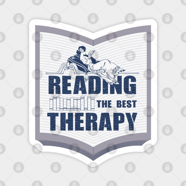 Reading the best therapy Magnet by FunawayHit