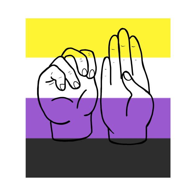 Sign language for Non-binary by Witchvibes