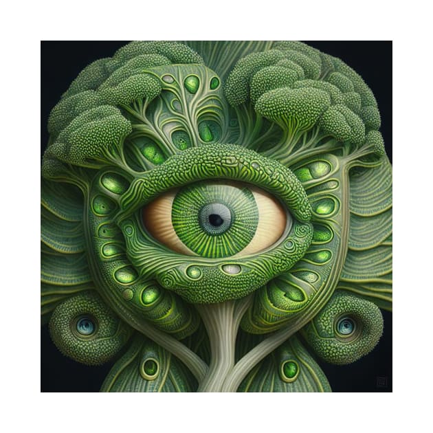 [AI Art] Eye Of Broccoli, Art Deco Style by Sissely