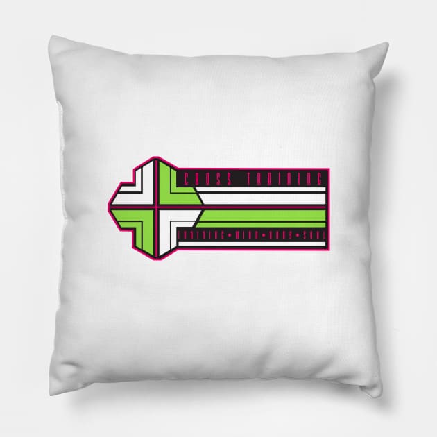 Cross training-neons Pillow by God Given apparel