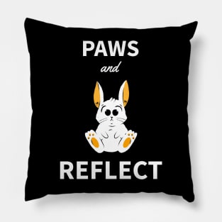 Paws and Reflect Rabbit Pillow