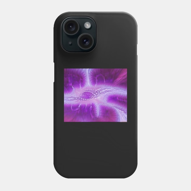 Purple Fractal Series Design 4 Phone Case by BubbleMench