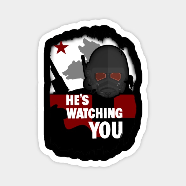 NCR He's Watching You Premium Magnet by selmaeelsharon