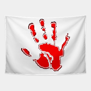 palm print hand fingers Tapestry