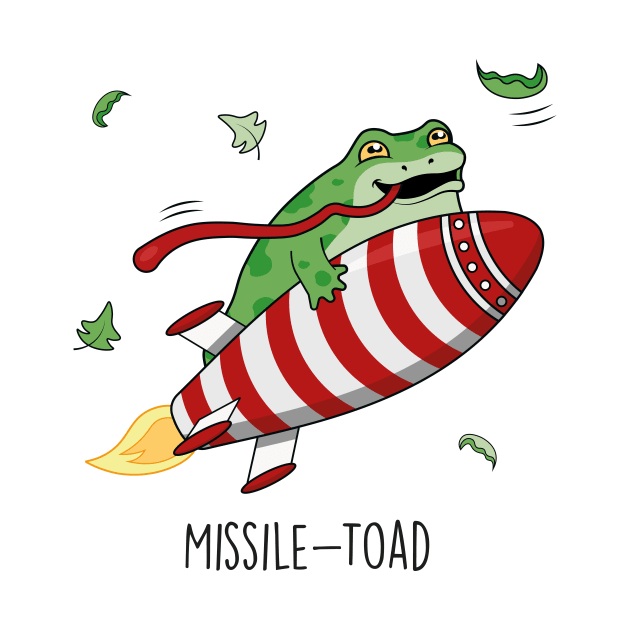 Missile - Toad Cute Christmas Toad Pun T-Shirt by Sarah's Simulacrum