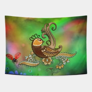 Elegant fantasy bird Tapestry