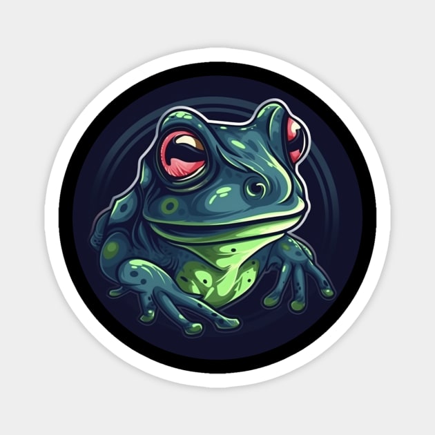 Green Frog, Tropical Animal, Love Frogs Magnet by logiamerch