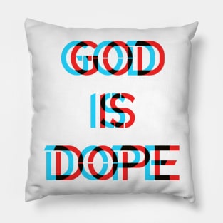 GOD IS DOP , Christian Jesus Faith Believer , optical illusion Pillow