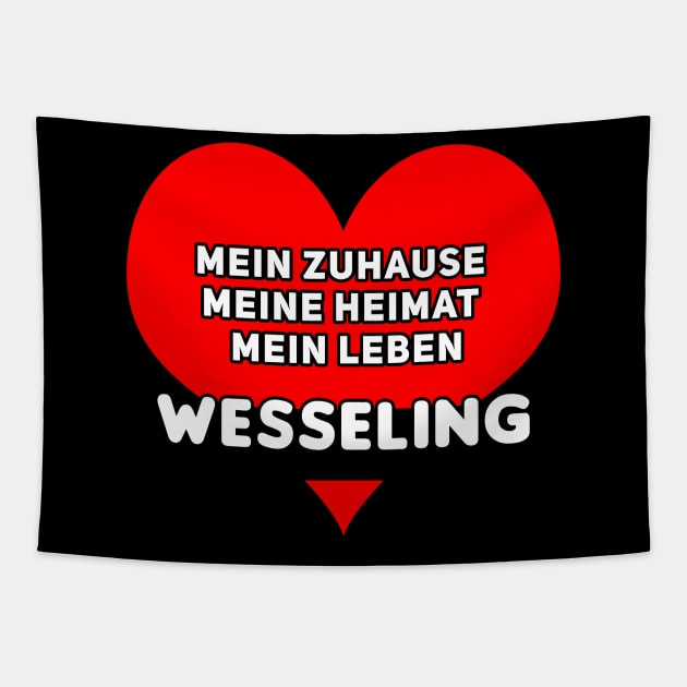 Mein Zuhause, Meine Heimat, Mein Leben, Wesseling Tapestry by DePit DeSign