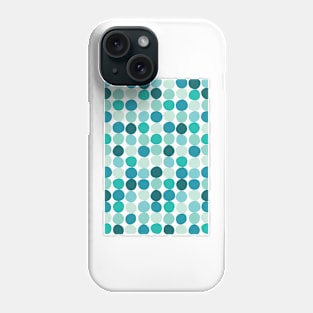 Midcentury Modern Dots Blue Phone Case