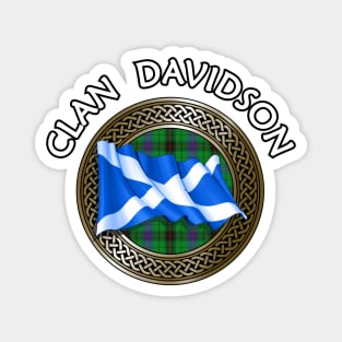 Clan Davidson Crest & Tartan Knot Magnet