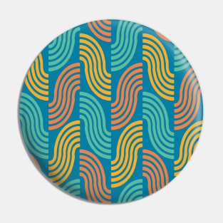 Colorful 70's Vibes (blue background) Pin