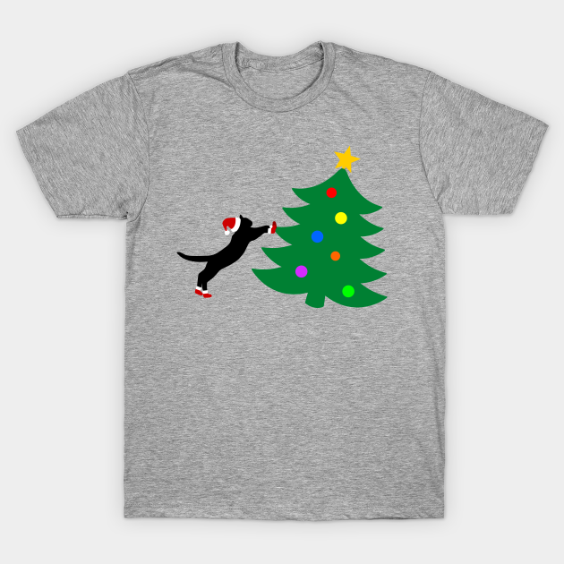 Disover Cat ruining Christmas tree - Christmas Cat - T-Shirt