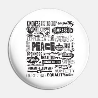 Path to Peace - Peace Words Pin