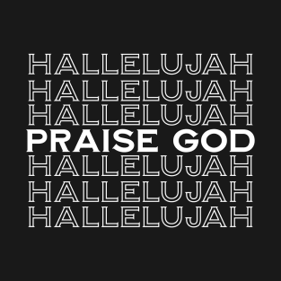 Hallelujah Praise God - White Image, Unisex Christian Cotton T-Shirt, Stylish White Imagery, Trendy Spiritual Shirt, Christian Apparel, Comy, Soft T-Shirt