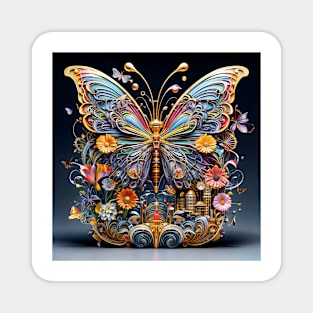 big colorful butterfly theme Magnet