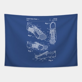 Soccer Boots Patent - Football Boots Art - Blueprint Tapestry