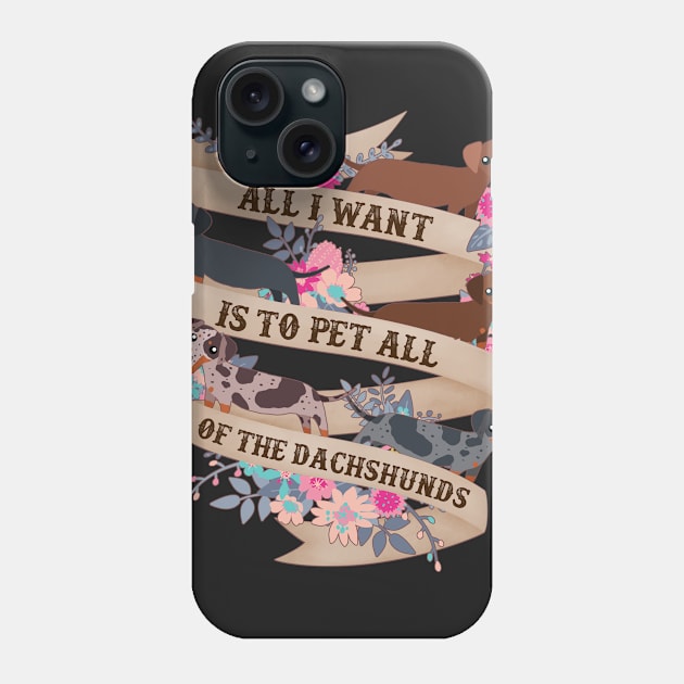 Pet All Of The Dachshunds Phone Case by Psitta