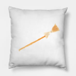 Halloween, broom, magic, holiday, illustration, watercolor, festive, good mood, autumn, autumn Pillow