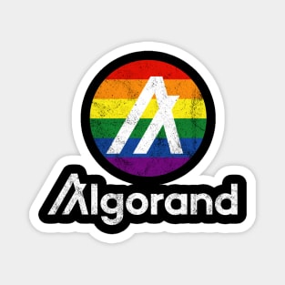 Algorand ALGO Crypto Coin Rainbow Circle Vintage Magnet