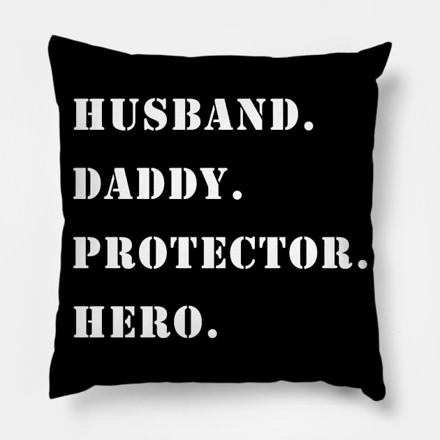 Husband Daddy Protector Hero Father s Day Pillow by karascom