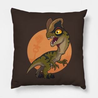 Fierce Dilophosaurus: Ruling the Jungle Pillow