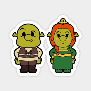 shrek and fiona Magnet