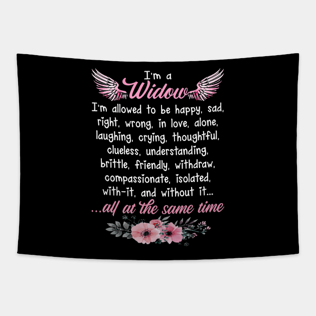 I Am A Widow to a husband in heaven Tapestry by DMMGear