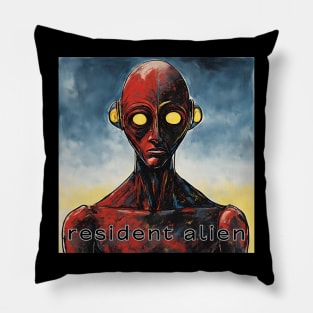 resident alien Pillow