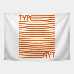 Type Stripes (Orange) Tapestry