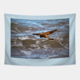 Kestrel over the sea Tapestry