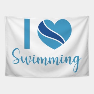 I love Swimming - Swimming Quotes Tapestry