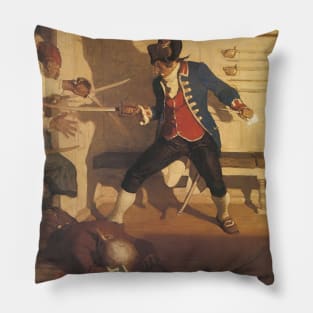 Pirate Swordfight, Siege of the Round House by NC Wyeth Pillow